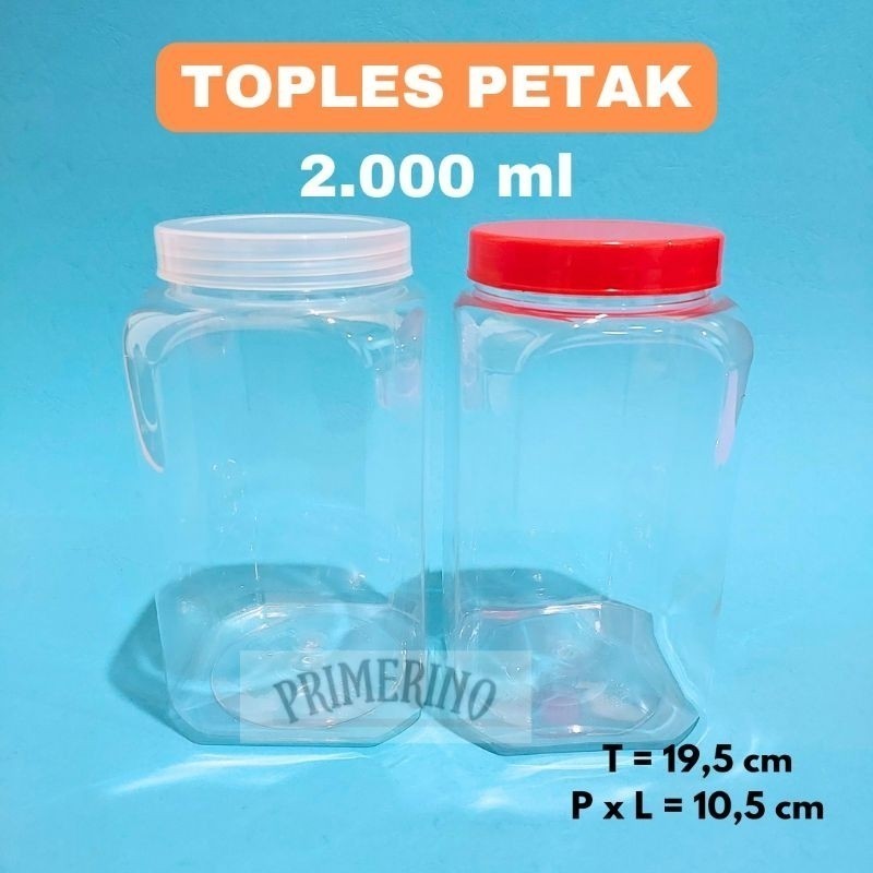 Jual RP Toples Plastik 2 Liter Toples Ikan Cupang 2000 Ml Toples