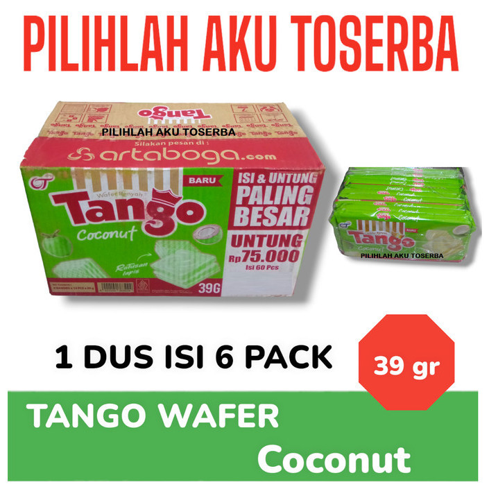 Jual Tango Wafer Coconut Gr Harga Karton Isi Pack Shopee