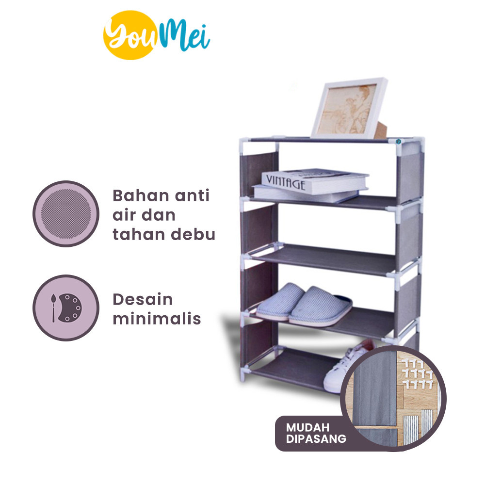 Jual Rak Sepatu Portable Serbaguna Tempat Penyimpanan Sepatu Sandal