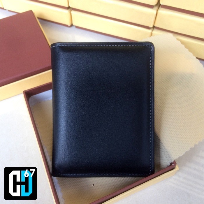 Jual Dompet Kulit Pria Model Berdiri Pendek Simple ORIGINAL Kulit Asli