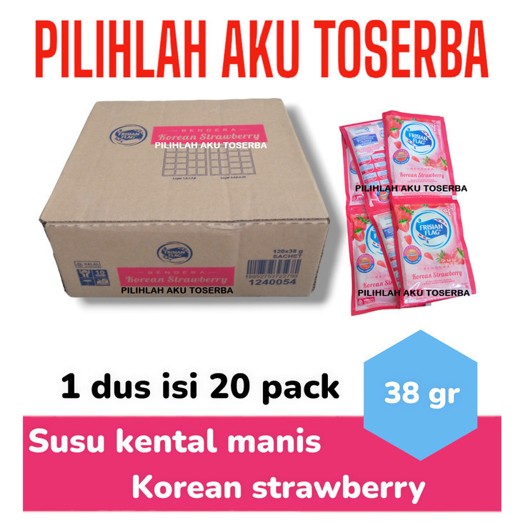 Jual Frisian Flag Susu Kental Manis KOREAN STRAWBERRY Renceng HARGA 1