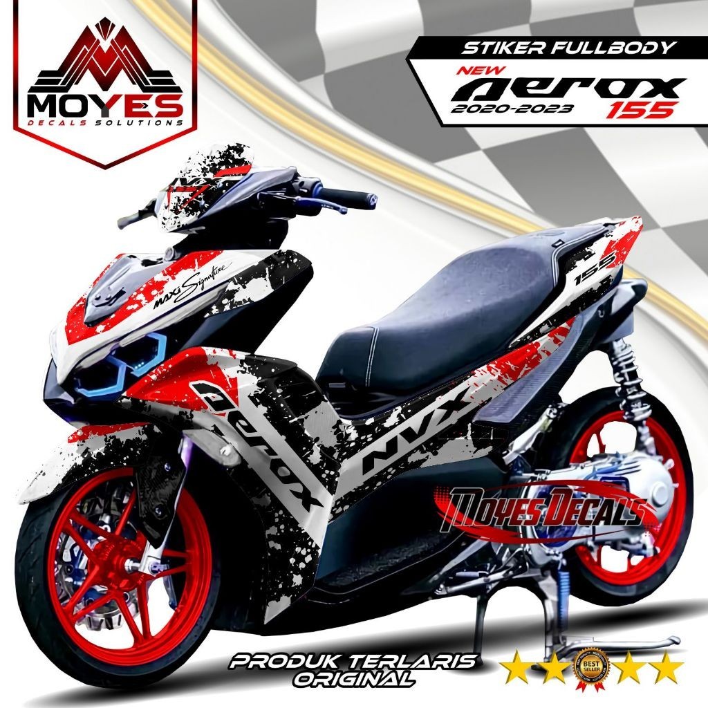 Jual Stiker Fullbody Aerox Motif Brush Decal Stiker Aerox New