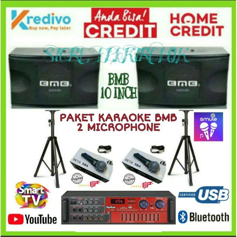 Jual Paket Karaoke Bmb Cs V Inch Amplifier Bluetooth Usb