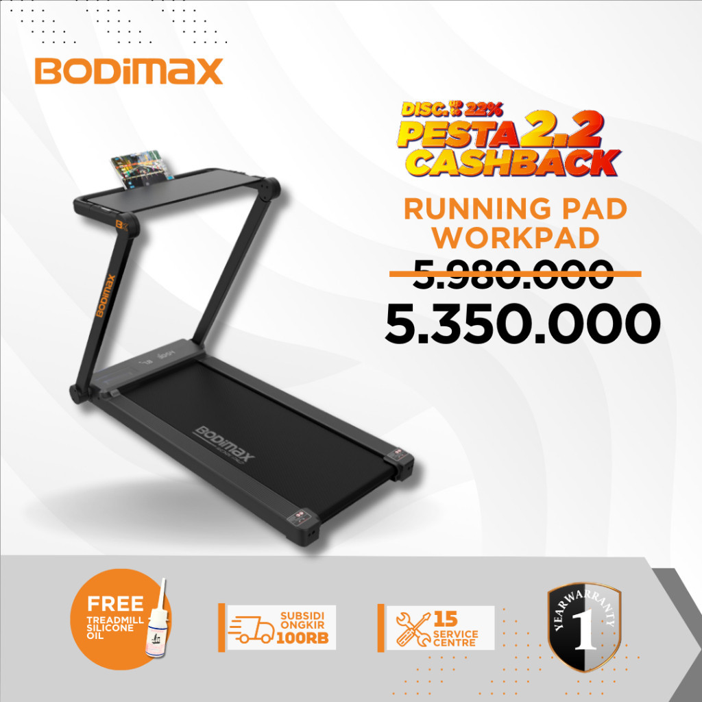 Jual BODIMAX WORK PAD Running Pad 3 In 1 Treadmill Workpad Shopee