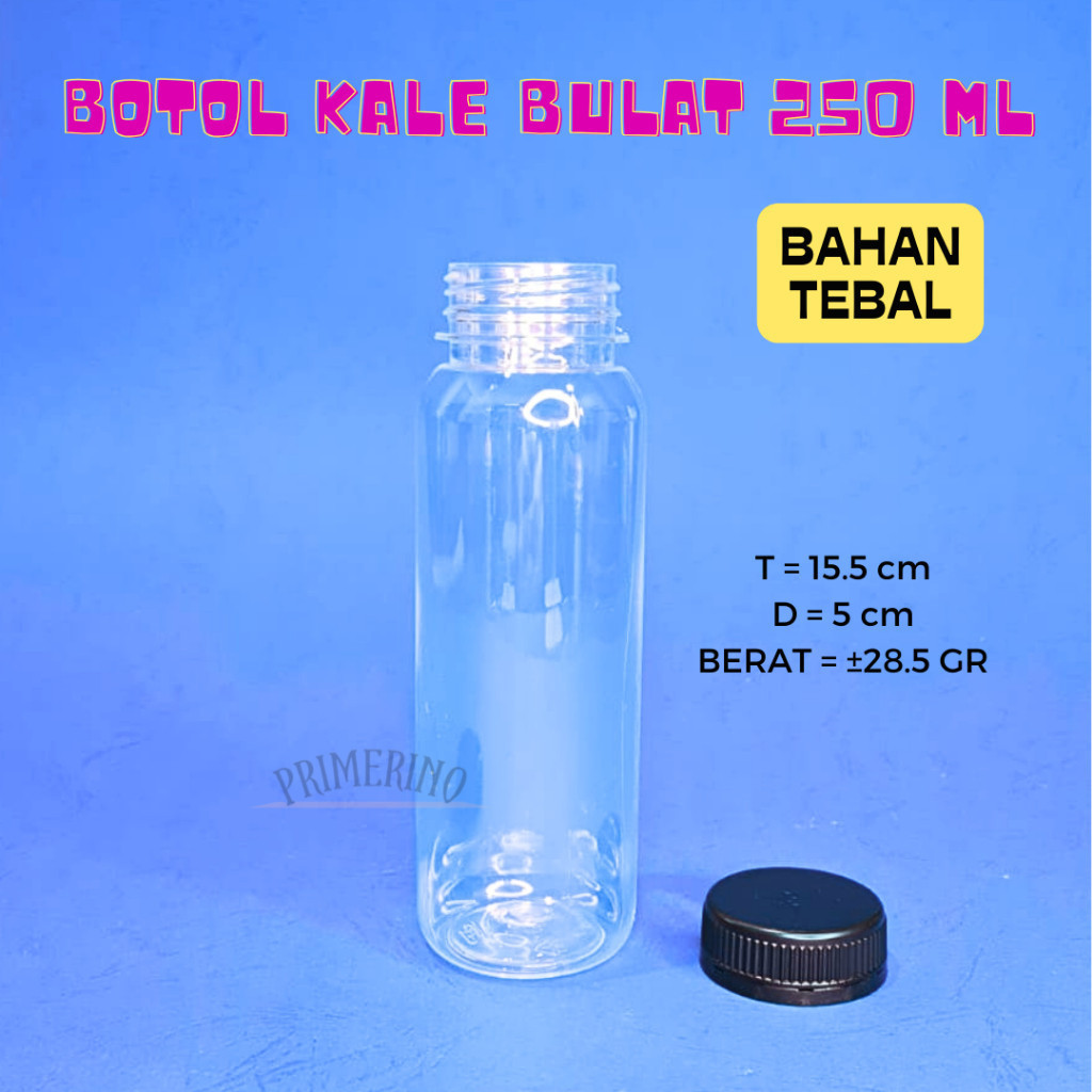 Jual RP BOTOL KALE 250 ML BULAT TEBAL BOTOL ALMOND BOTOL PLASTIK