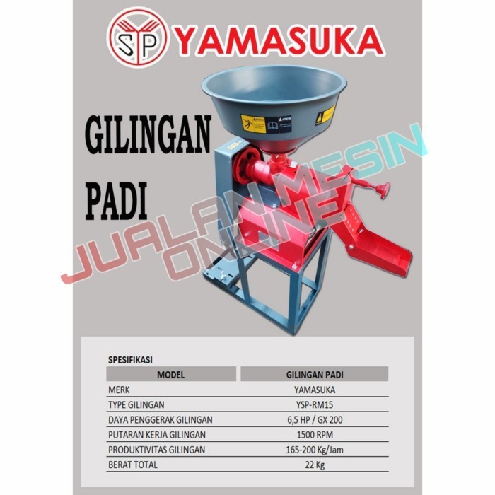 Jual Selamat Datng Mesin Gilingan Padi YAMASUKA YSP RM15 Shopee Indonesia