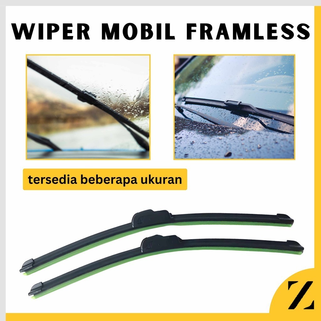 Jual Wiper Blade Mobil Frameless Pisang Soft Lentur Universal Kaitan U