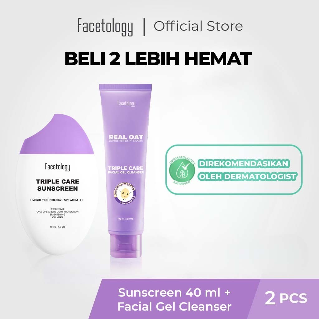 Jual Facetology Bundling Triple Care Sunscreen Spf Pa Ml