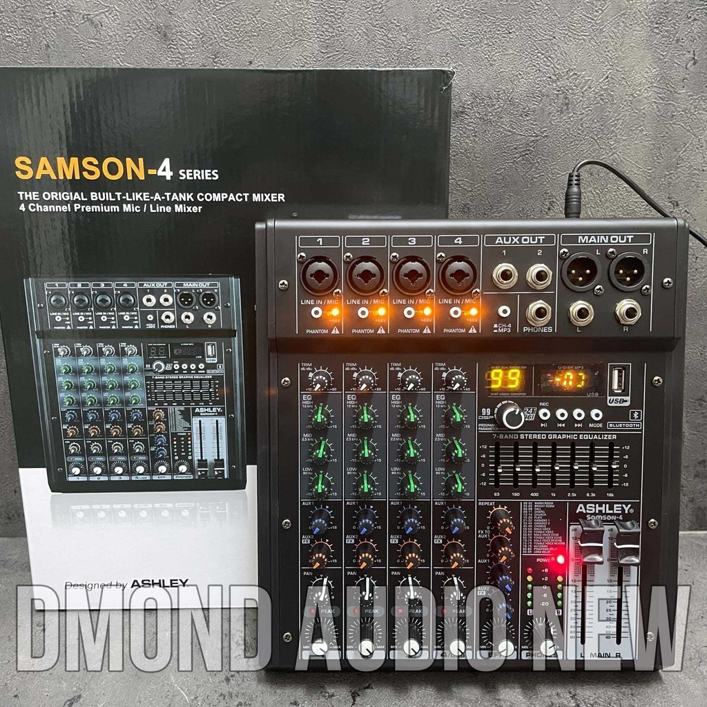 Jual Mixer Audio Ashley Samson 4 Usb Bluetooth Original Mixing 4