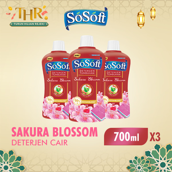 Jual So Soft Deterjen Cair Sakura Blossom Botol Ml X Shopee