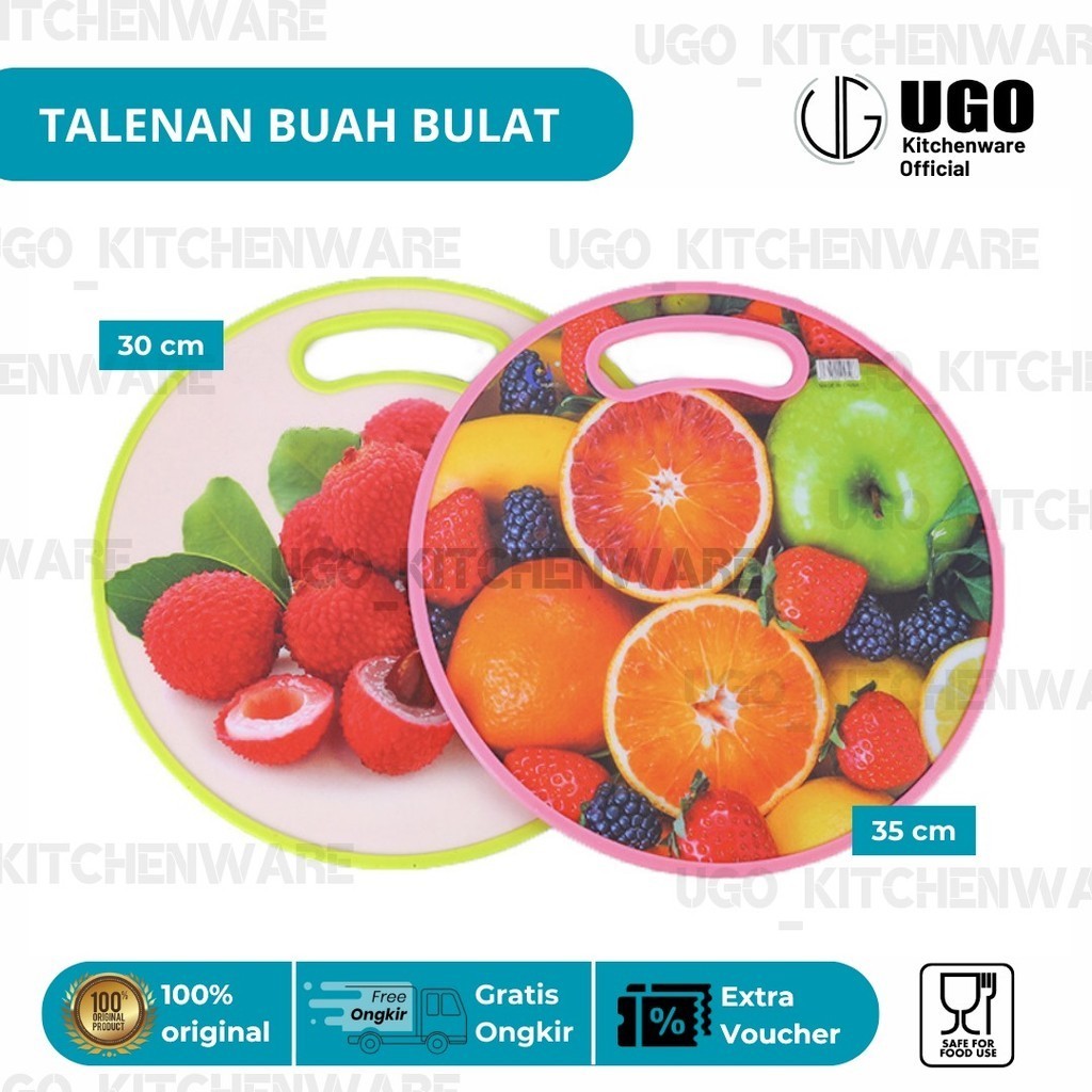 Jual Berindo Talenan Alas Potong Bumbu Dapur Cutting Board Tebal Motif