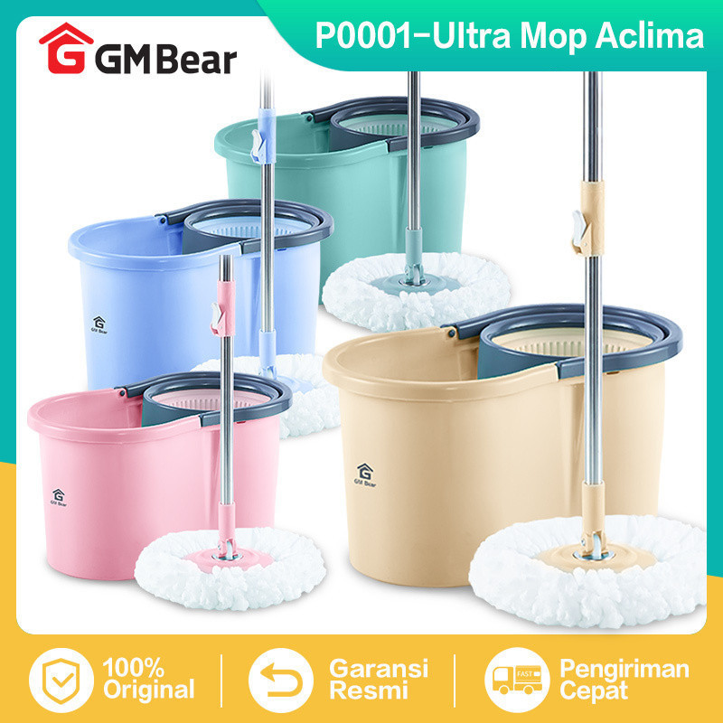 Jual GM Bear Alat Pel Lantai Ultra Mop Aclima P0001 Spin Mop