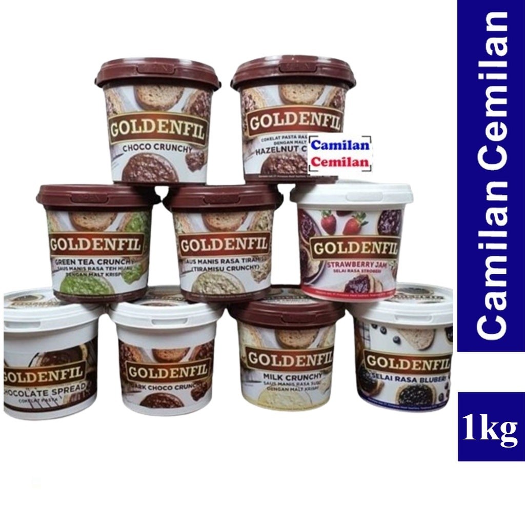 Jual Goldenfil Selai Crunchy Choco Hazelnut Dark Choco Tiramisu