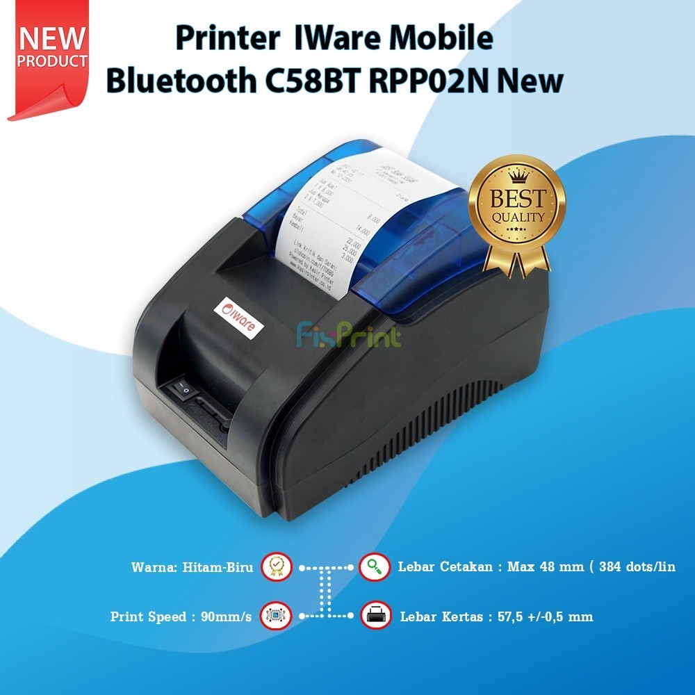 Jual Printer Kasir Thermal Mobile Usb Bluetooth Iware Bc C Bt Mp