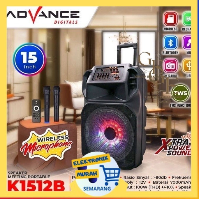 Jual Speaker Meeting ADVANCE SPKT 1512B NEW Multifungsi Speaker 15Inci