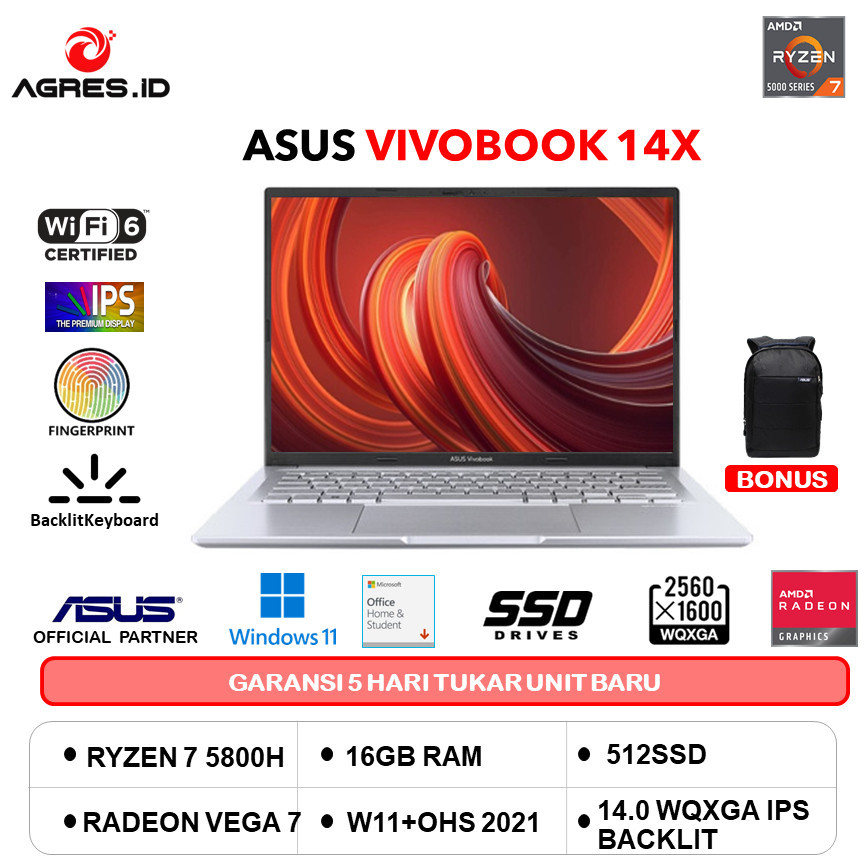 Jual Asus Vivobook X M Qa Ryzen H Gb Gb W Ohs