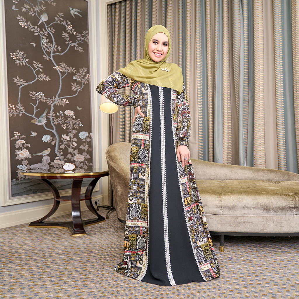 Jual MANDJHA Beatrice Dress By IVAN GUNAWAN Busana Muslim Modest