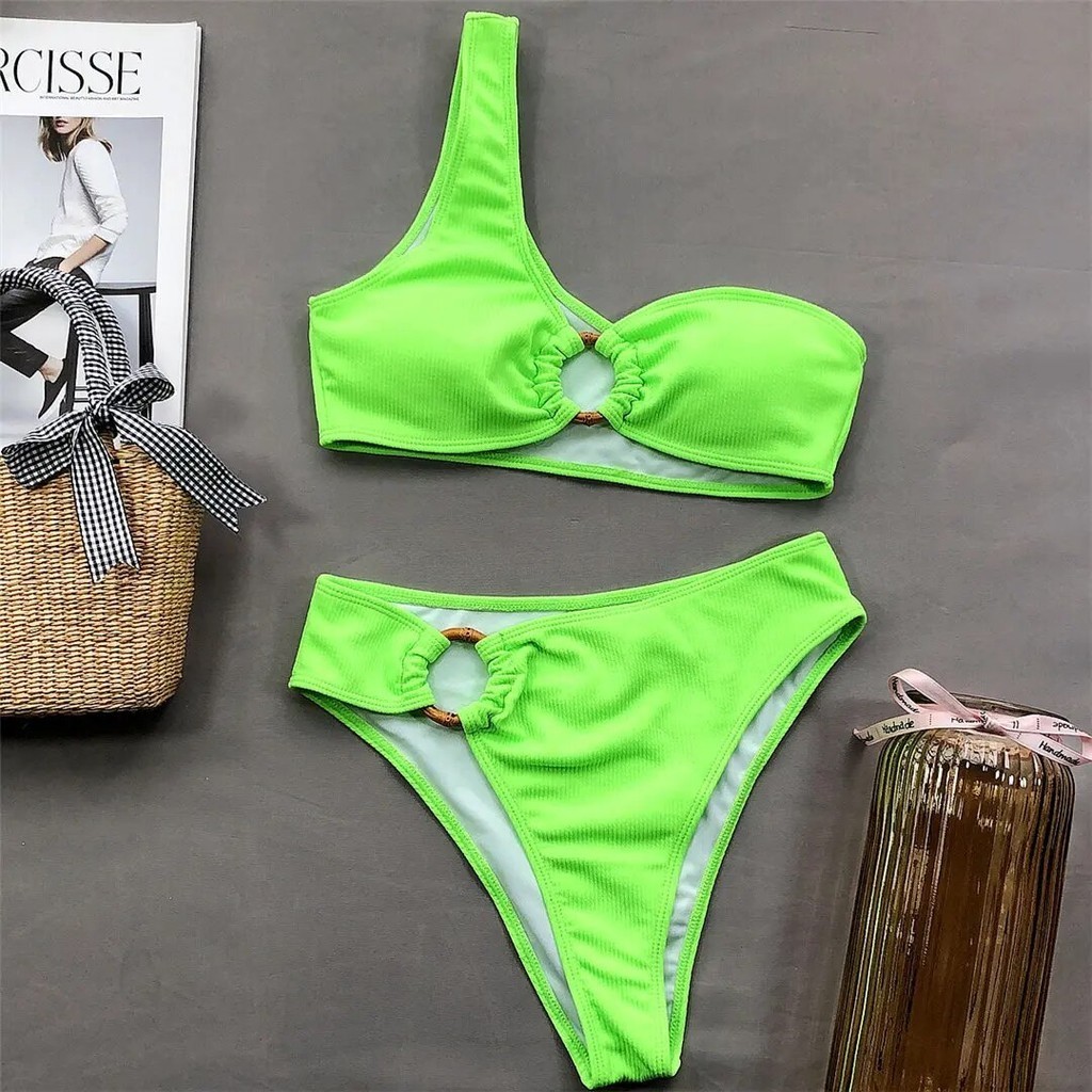 Jual PREORDER New Sexy Asymmetrical Mid Waist Bikini Female Swimsuit