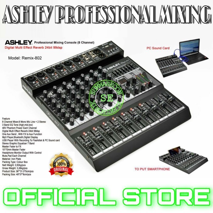 Jual Mixer Audio Ashley Channel Original Ashley Remix Bluetooth