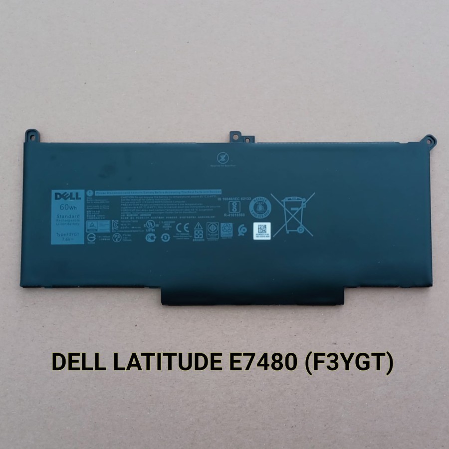 Jual ORIGINAL BATERAI BATRE BATTERY LAPTOP DELL LATITUDE E7480 F3YGT