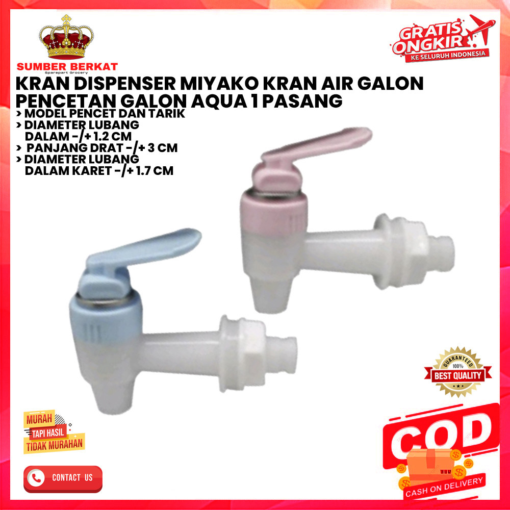 Jual Kran Dispenser Miyako Kran Air Galon Pencetan Galon Aqua Pasang