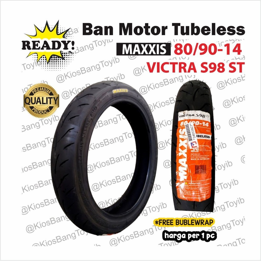 Jual Ban Motor Tubeless MAXXIS 80 90 Ring 14 80 90 14 Victra S98 ST