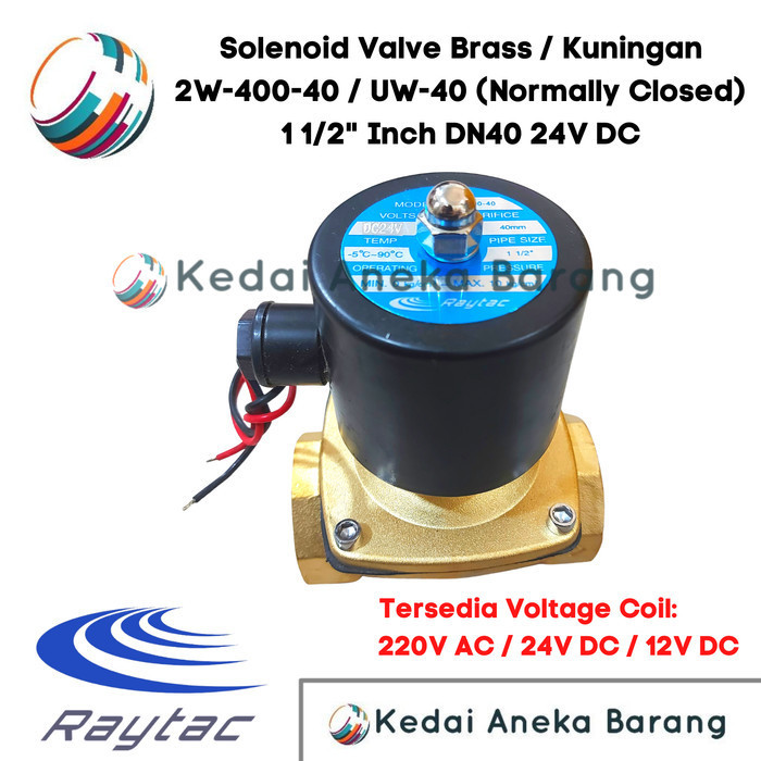 Jual Solenoid Valve Inch Brass Kuningan V Vdc Nc W