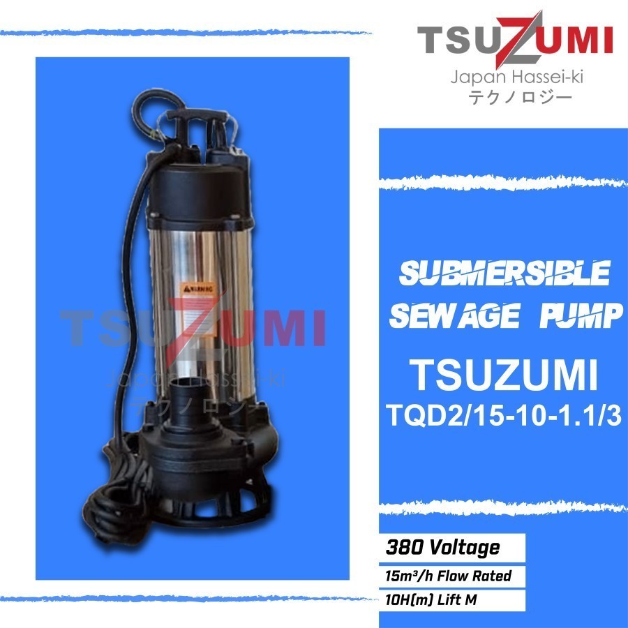 Jual Pompa Celup Submersible Pump Air Kotor 2 Inch 3 Phase Tsuzumi