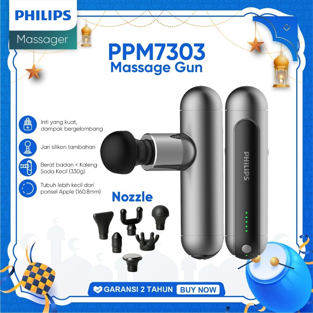 Jual Philips Massage Ppm Massage Gun Bantal Pijat Warm The Skin Mm