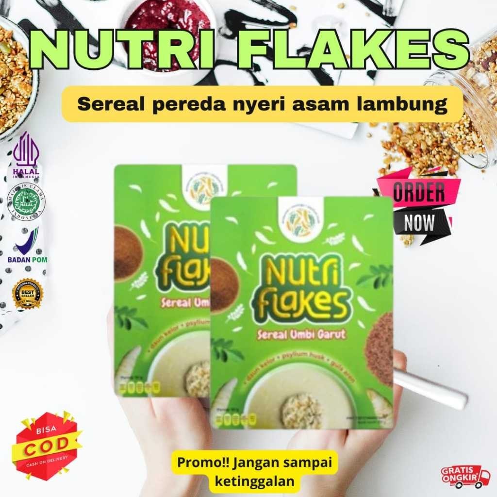 Jual Nutriflakes Sereal Umbi Garut Asam Lambung Solusi Mengatasi Maag