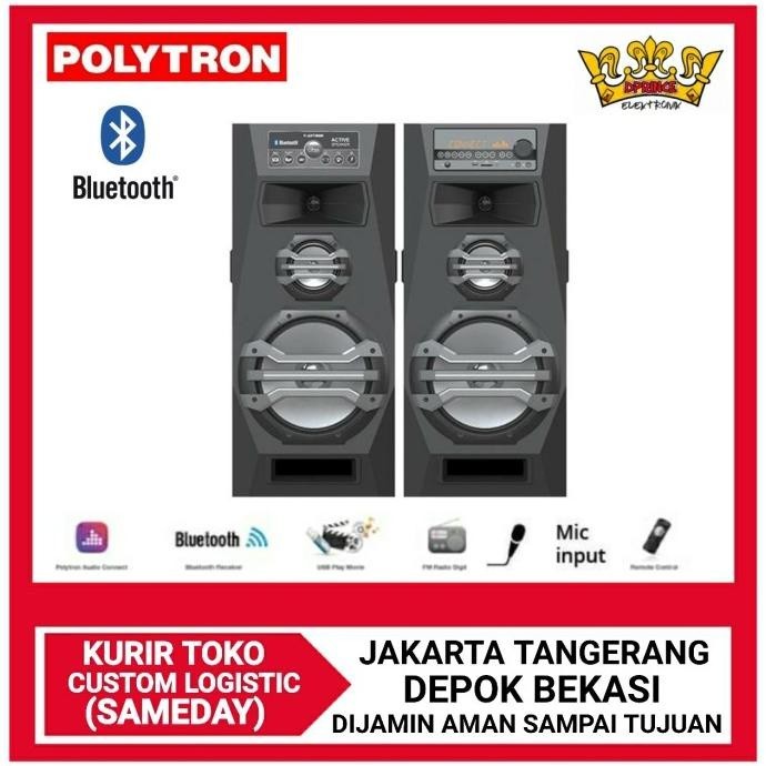 Jual POLYTRON PAS 2A15 BA Double Woofer Speaker Aktif With Remote