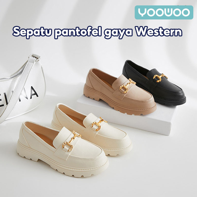 Jual YooWoo Sepatu Docmart Wanita Sepatu Loafers Sandal Wanita