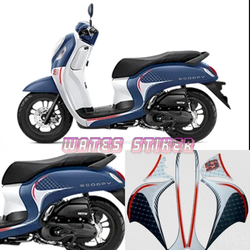 Jual Striping Decal Polet Sticker Motor Honda Scoopy Fashion 2023 2024