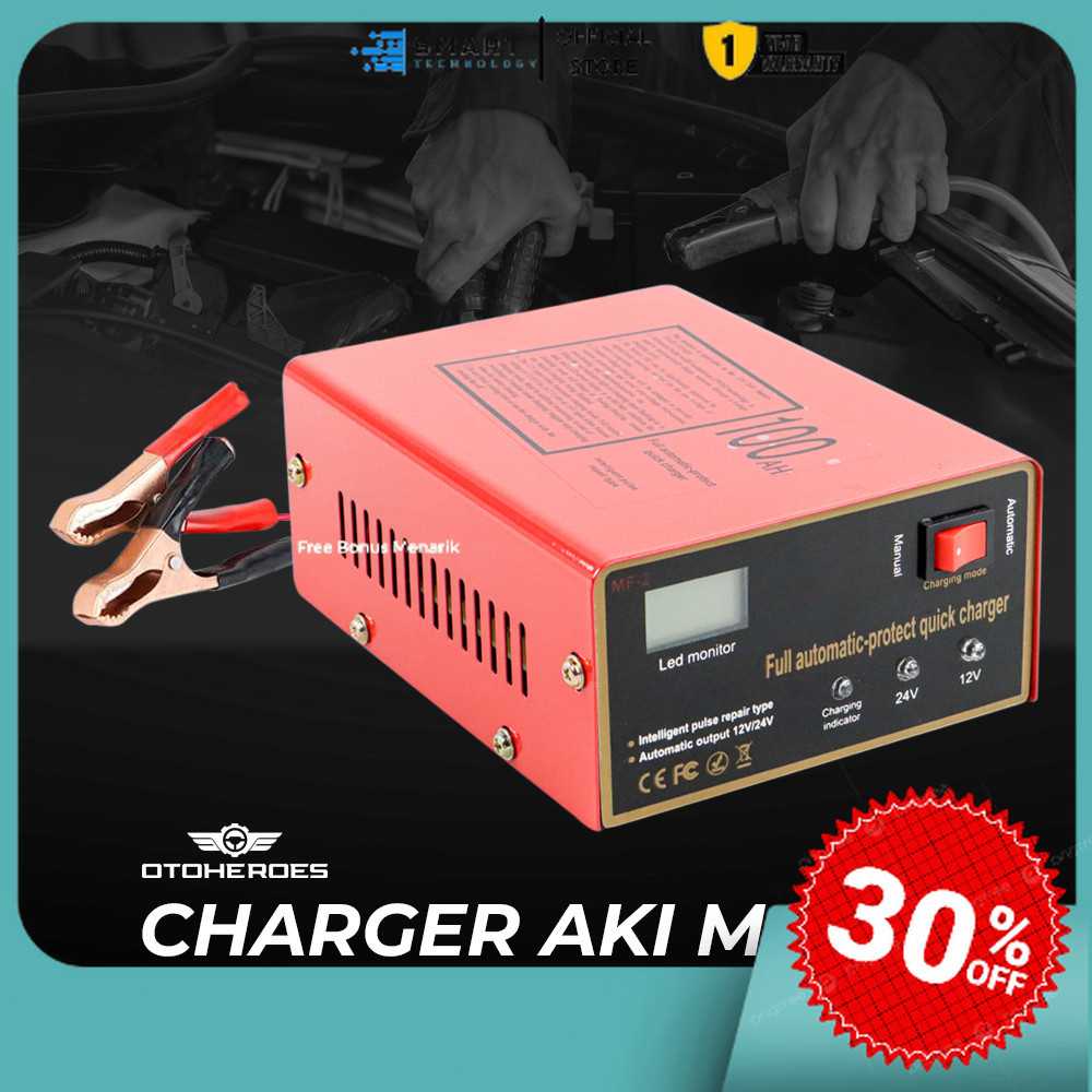 Jual SMART OTOHEROES Charger Aki Mobil Smart Battery 12V 24V 6 105AH