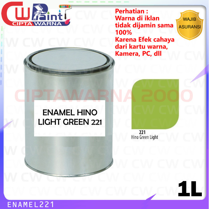 Jual Cat Minyak Kayu Besi Enamel Hijau Hino Green Light 221 Tanpa Merek