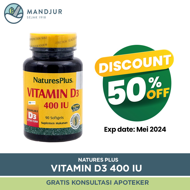 Jual Promo Cuci Gudang Natures Plus Vitamin D Iu Kapsul Lunak