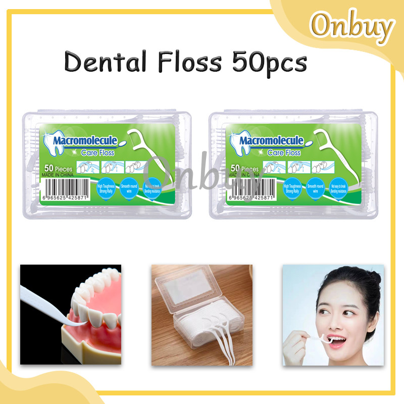 Jual Dental Floss High Quality Benang Busur Tusuk Gigi Isi 50 Pcs