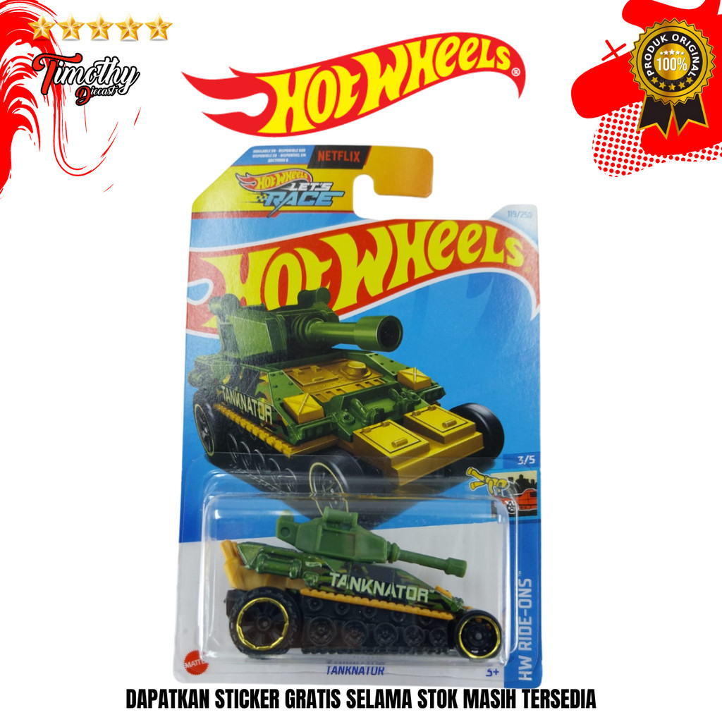 Jual Hot Wheels Tanknator Hijau Army Lets Race Shopee Indonesia
