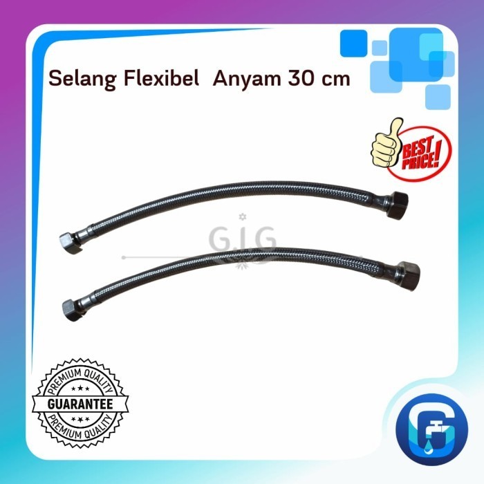 Jual Selang Flexible Anyam 30cm Wastafel Closet Kamar Mandi Shopee