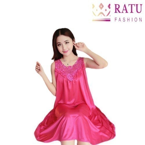 Jual Ratu Fashion Baju Tidur Sexy Bahan Satin Dress Lingerie Sexy