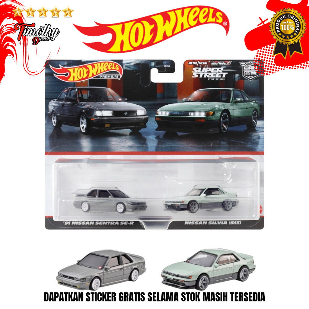 Jual Hot Wheels Premium 2 Pack 91 Nissan Sentra Vs Nissan Silvia S13