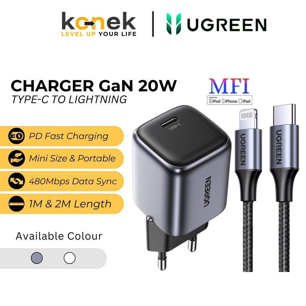 Jual Ugreen Nexode Kepala Charger Iphone Type C Gan Pd W Original