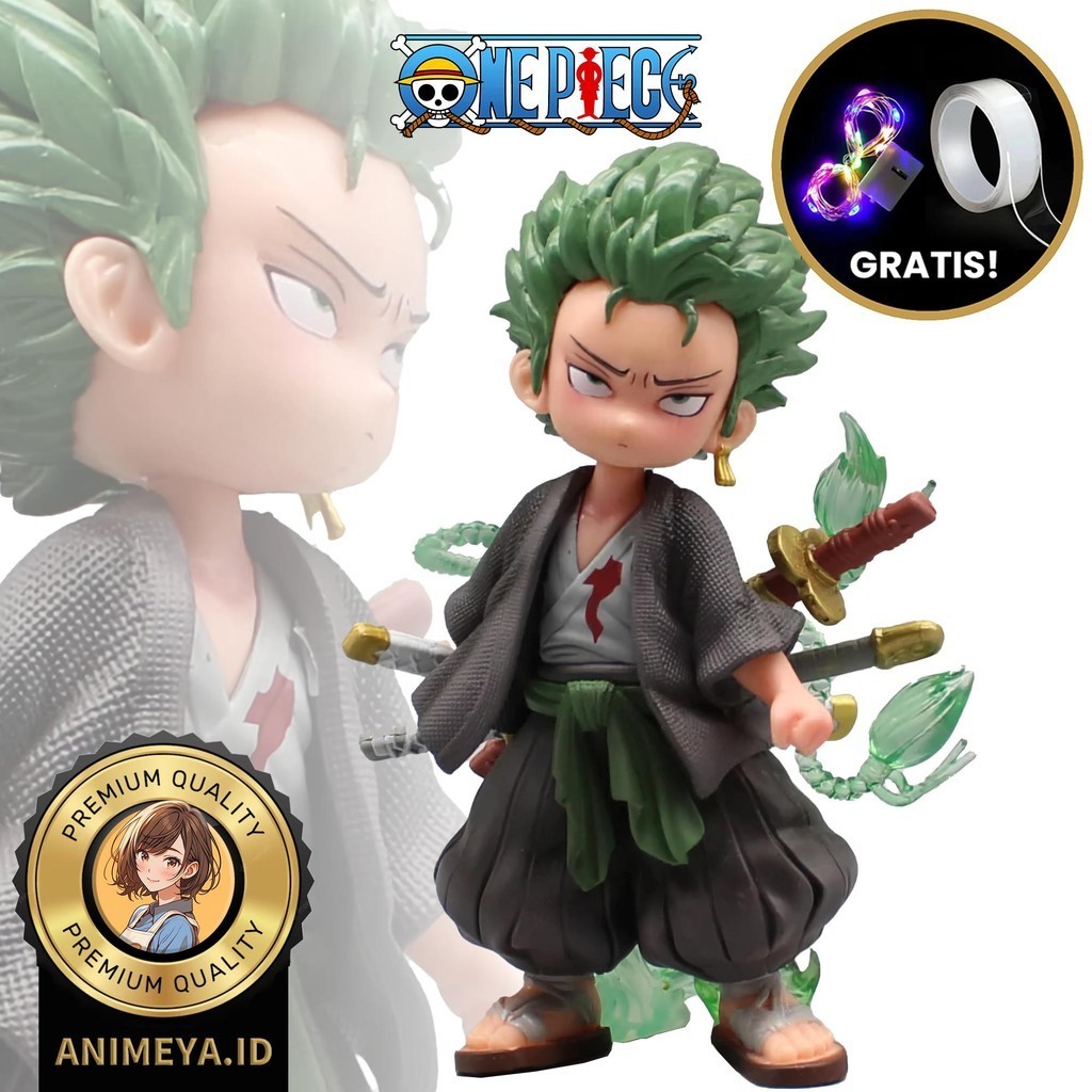 Jual Action Figure Statue One Piece Roronoa Zoro Chibi Samurai Qp