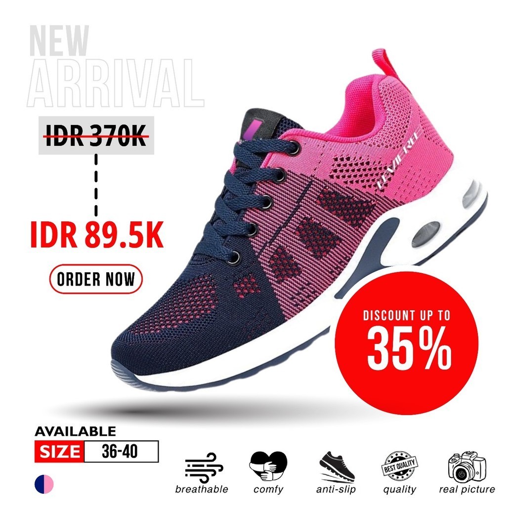 Jual Lvr Free Box Lv Running Shoes Sepatu Sport Wanita Sepatu