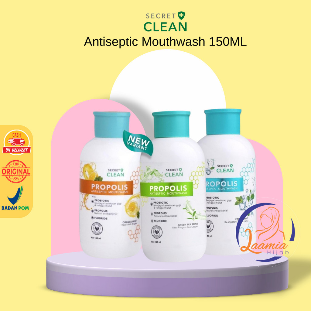 Jual Laamiahijab Secret Clean Propolis Antiseptic Mouthwash Ml