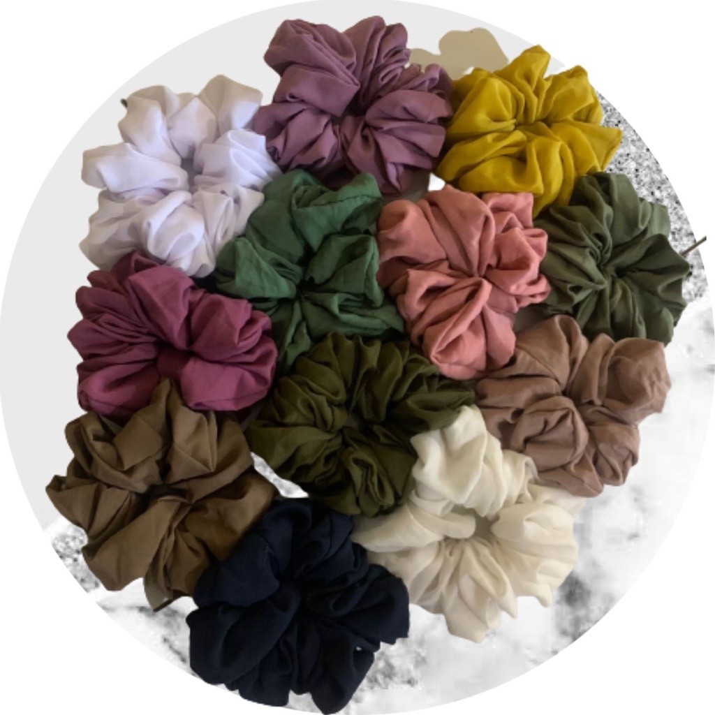 Jual Ikat Rambut Cepol Hijab Scrunchie Jumbo Shopee Indonesia