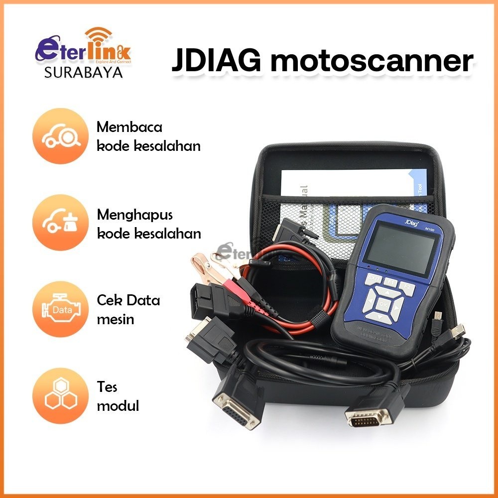 Jual JDiag M100 Motor Diagnostic Scanner Alat Bahasa Indonesia