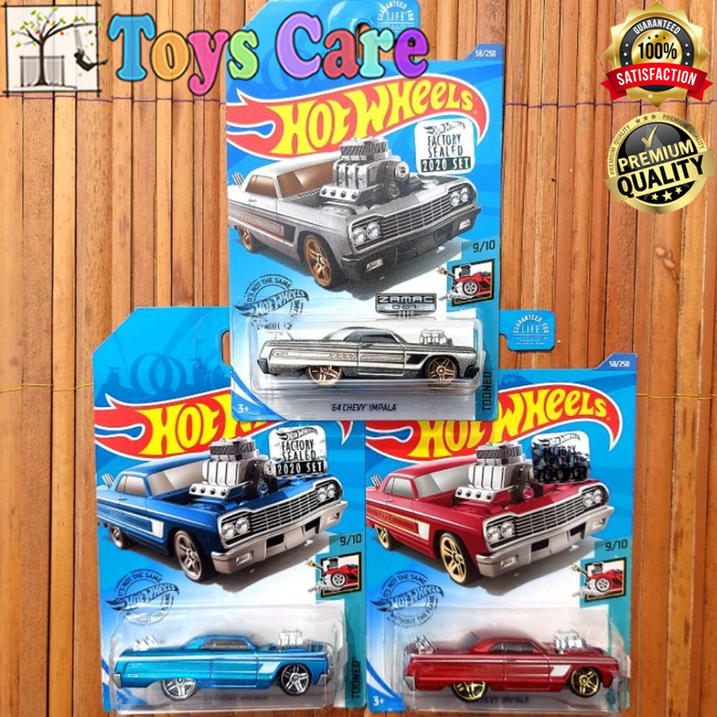 Jual HOTWHEELS 64 CHEVY IMPALA 2020 ZAMAC FACTORY SEALED CHEVROLET