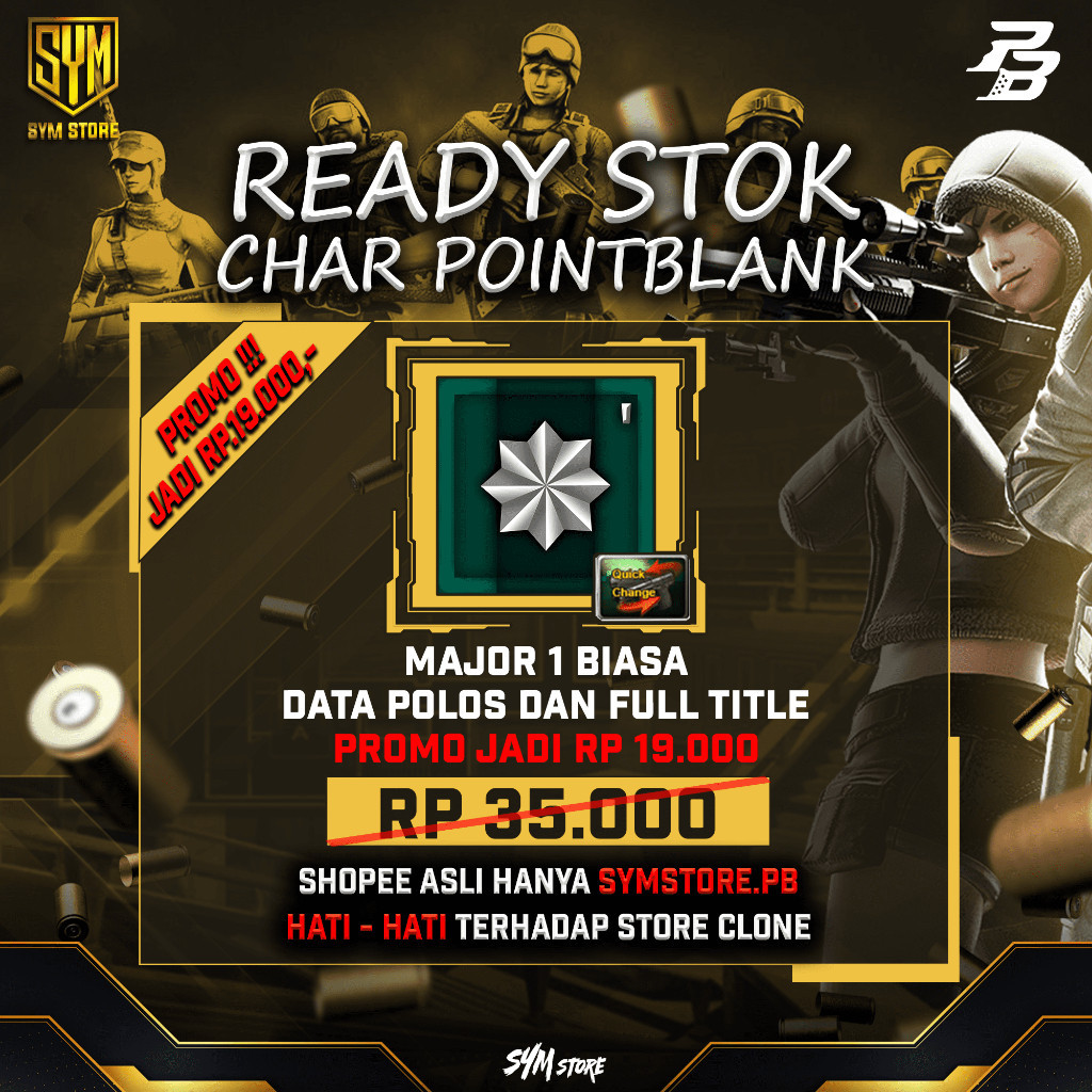 Jual Char Akun Pointblank Data Polos Full Title Major Bintang