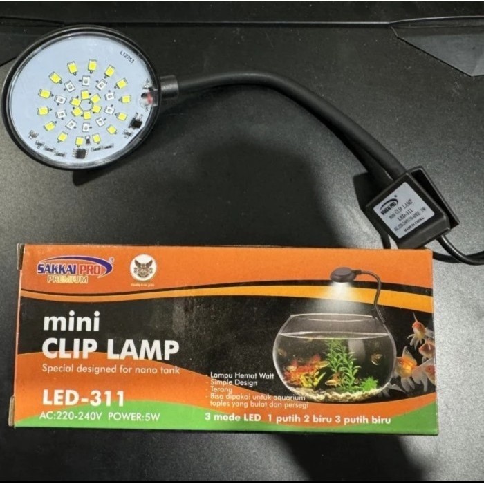 Jual Lampu Jepit Kecil Aquarium Aquascape Mini Lamp 3 Mode Toples